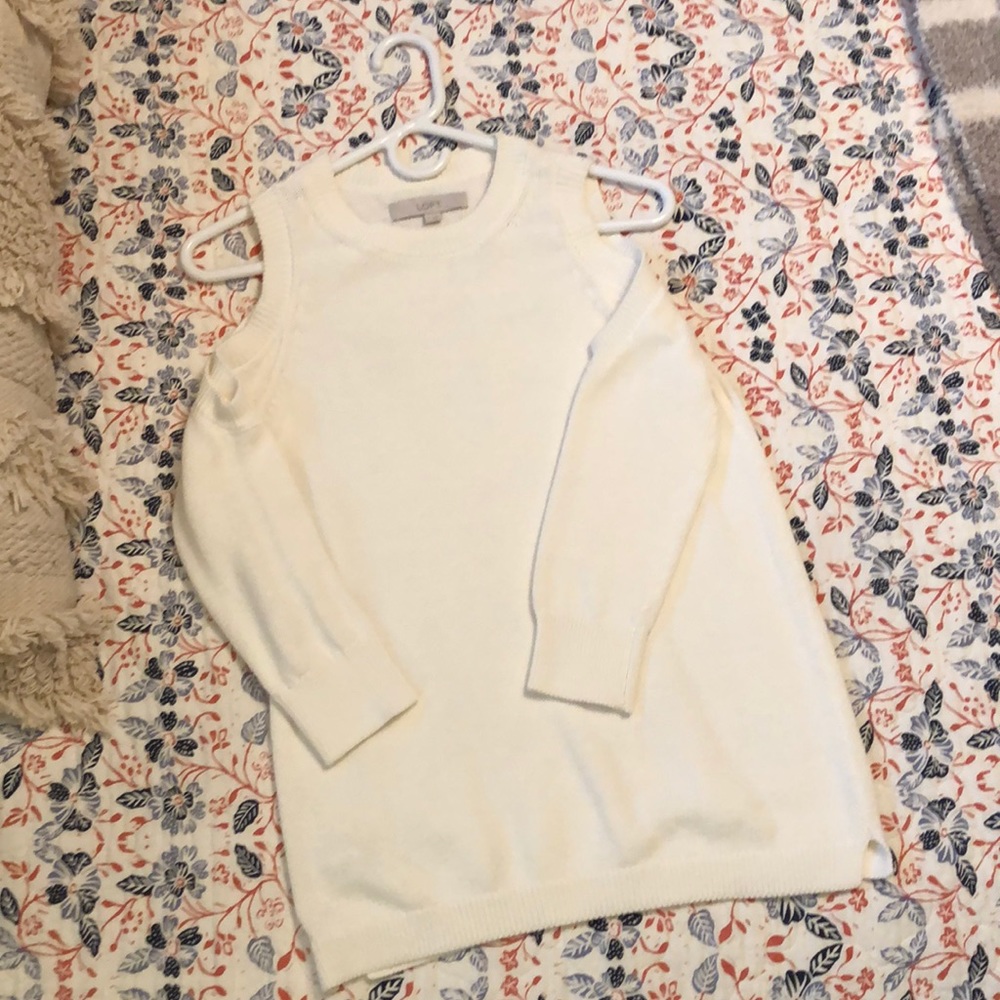 Cold shoulder sweater